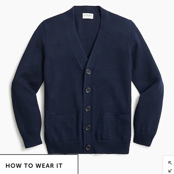 J. Crew Factory Boys' cotton cardigan sweater Item BB412 - Picture 1 of 2